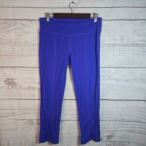 PrAna Purple Cropped Yoga Leggings Athletic Workout Pants Size Large